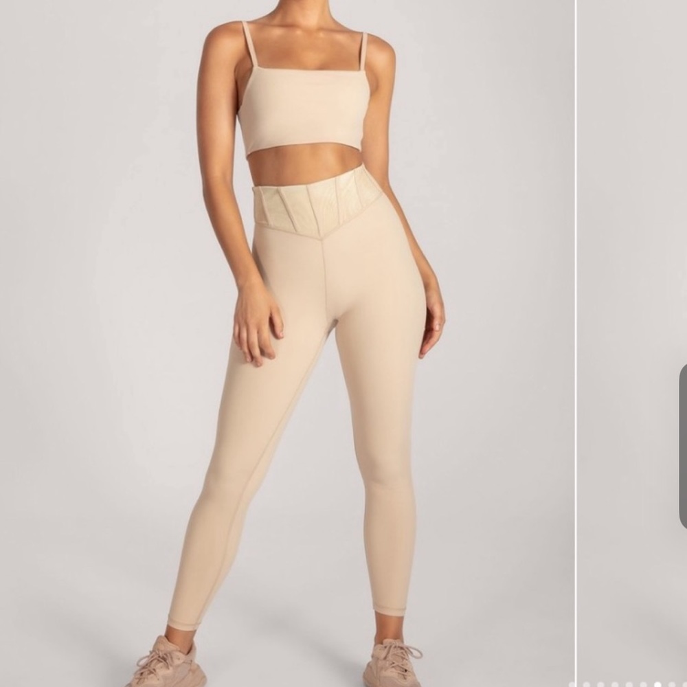 MESHKI nude corset leggings